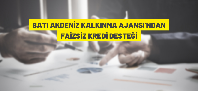 Batı Akdeniz Kalkınma Ajansı'ndan 2022 yılı faizsiz kredi desteği