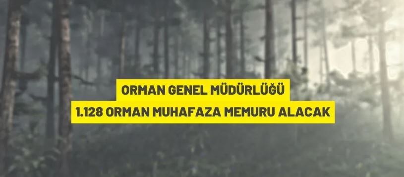 Orman Genel Müdürlüğü 1.128 orman muhafaza memuru alacak